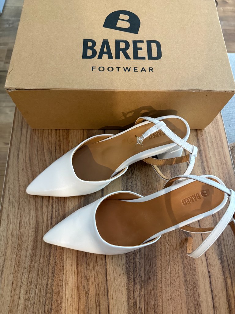 Calandra Bared Footwear White Closed Toed Block Heels (Eu 38, Us Size 7.5-8) — image 2 of 7